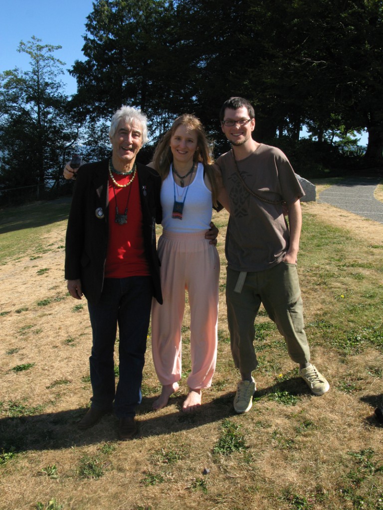 Photo : Jacob Aman Jose Arguelles, Stephanie and Delvin Solkinson at the Anu Totem Circle, Simon Fraser University, Prophets Conference 2011 for this innerview