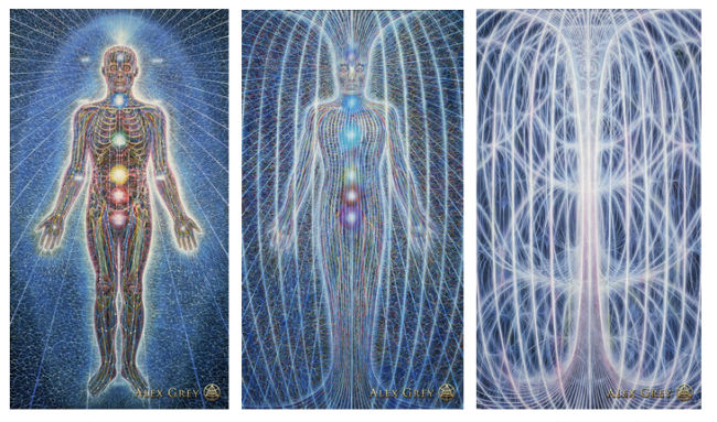 Psychic Energy System, Spiritual Energy System, and Universal Mind Lattice, by Alex Grey